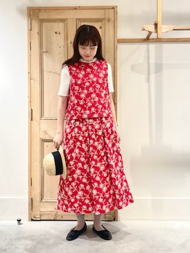 「chambre de charme（シャンブルドゥシャーム）のアイテム（スカート）」を使った、Malle chambre de charmeさん（レディース・167cm）の夏コーディネート