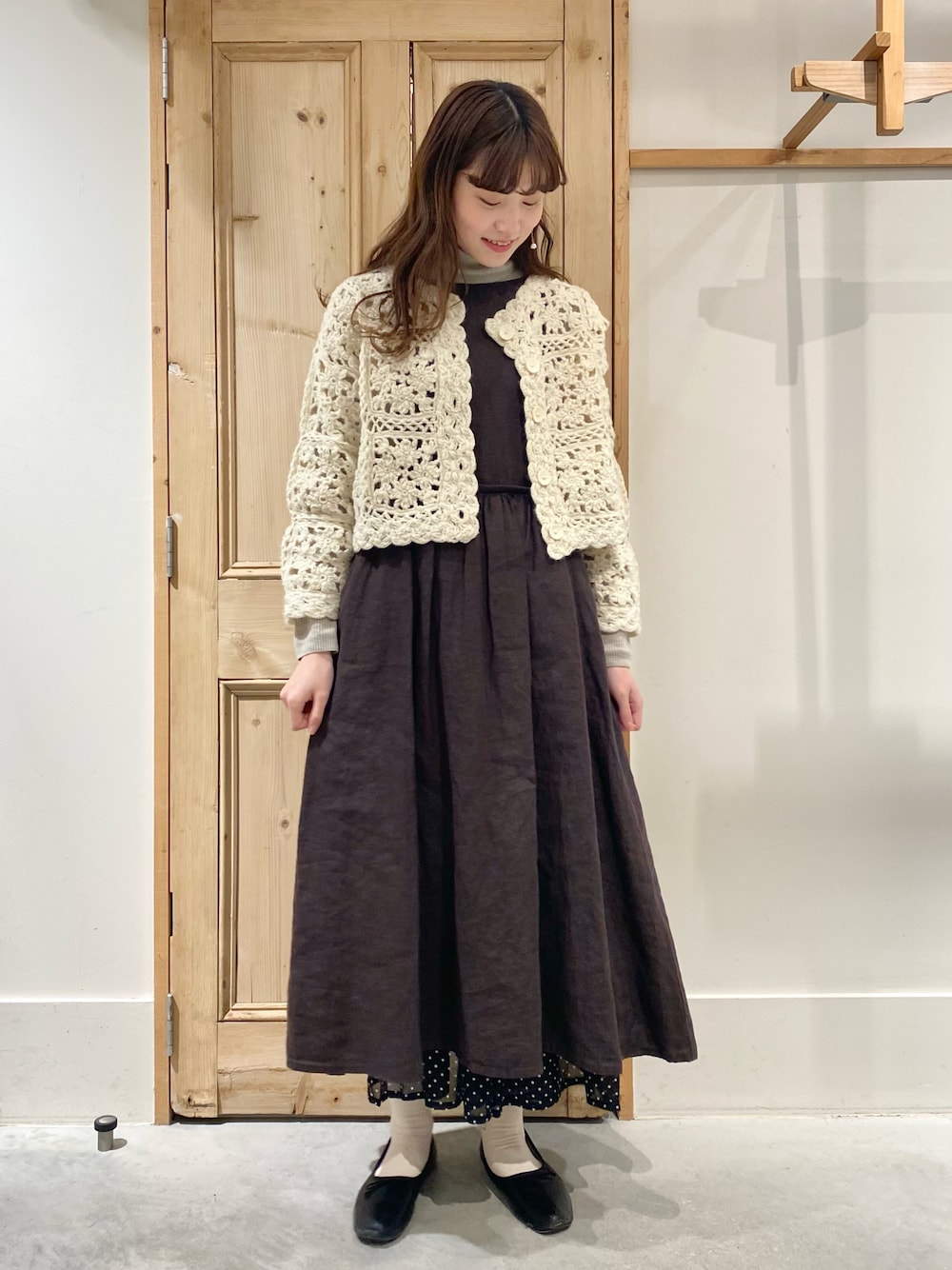 bulle de savon ウールリネン washer バルーンスカート bulle de savon