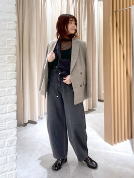 「FREE'S MART（フリーズマート）のアイテム（ローファー）」を使った、MEIさん（レディース・163cm）の冬コーディネート