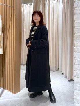 「FREE'S MART（フリーズマート）のアイテム（チェスターコート）」を使った、MEIさん（レディース・163cm）の秋コーディネート