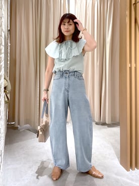 「FREE'S MART（フリーズマート）のアイテム（スリッポン）」を使った、MEIさん（レディース・163cm）の春コーディネート