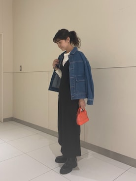 「FREE'S MART（フリーズマート）のアイテム（デニムジャケット）」を使った、MEIさん（レディース・163cm）の秋コーディネート