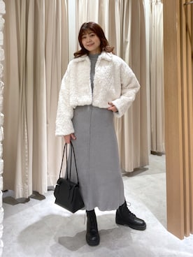 「ラメ」｜「アイテム（ブルゾン）」を使った、MEIさん（レディース・163cm）の秋コーディネート