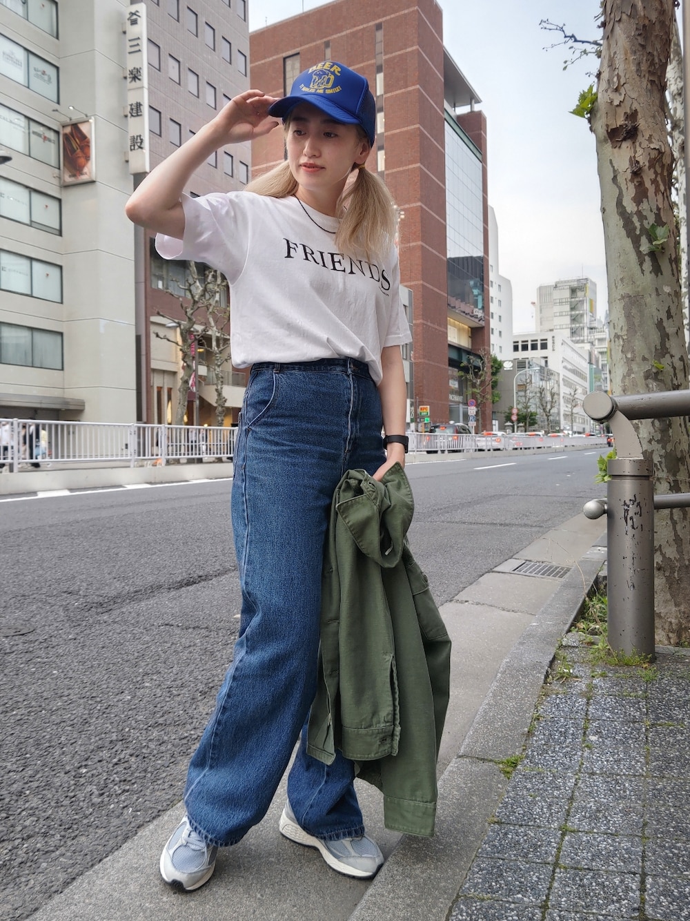 サロペット・オーバーオール・オールインワン AMERI frill denim set up 1651185339.jpg
