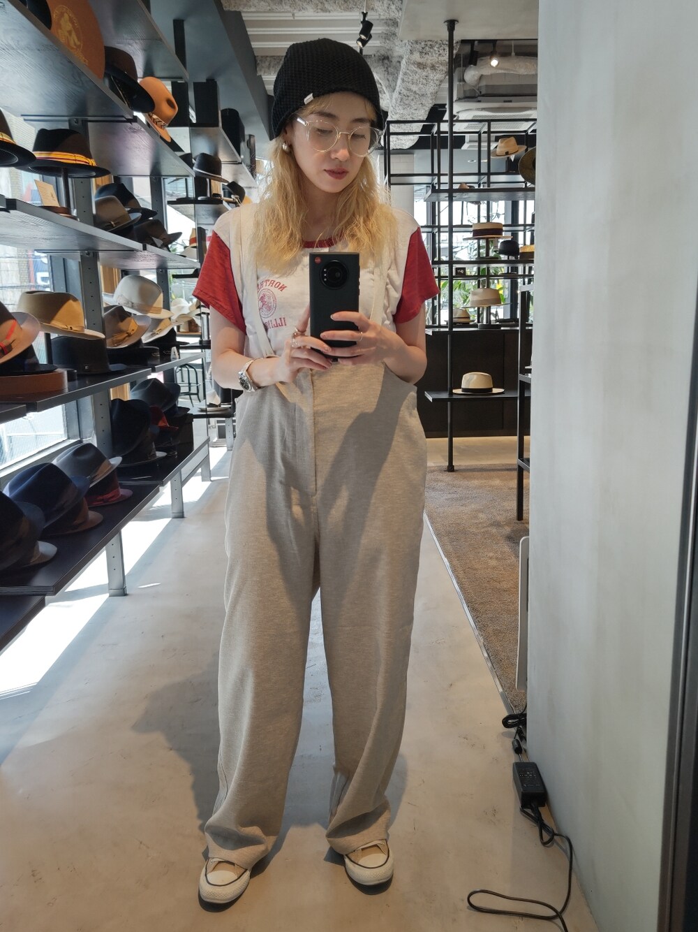 rninarniさんの「OVERRIDE MESH BEANIE OGN COTTON（OVERRIDE）」を使ったコーディネートの1枚目の写真