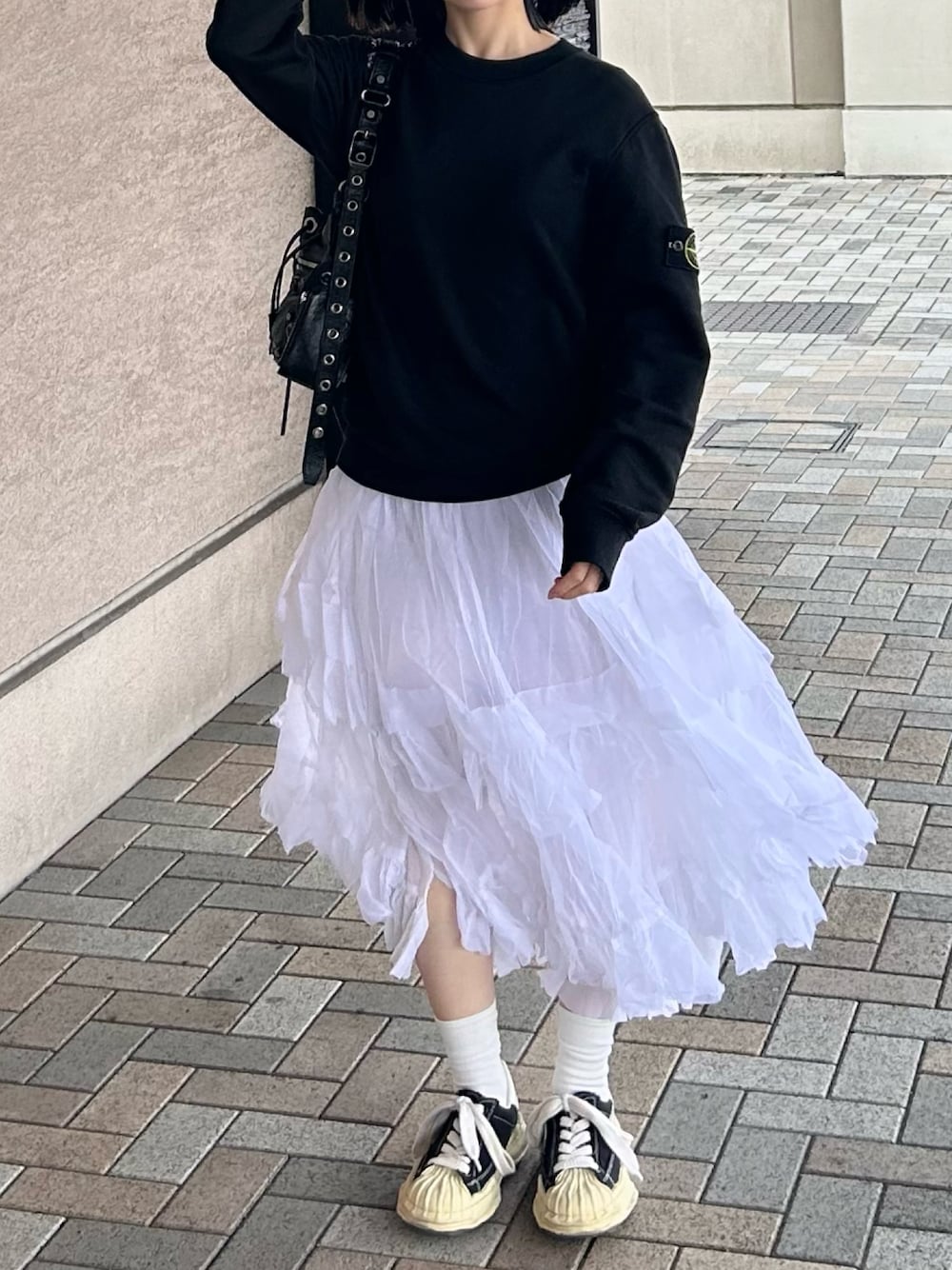 コムデギャルソン　レーススカート　白　ホワイト COMME des GARCONS コムデギャルソンCOMME レースウエストポリ