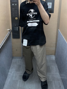 「HOKA（ホカ）のHOKA ONE ONE/ホカ オネオネ　ORA RECOVERY SLIDE（サンダル）」を使った、Hiさん（メンズ・170cm）の夏コーディネート