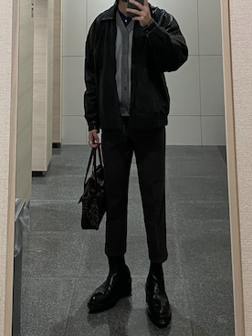 「FENDI」｜「アイテム（ブルゾン）」を使った、Hiさん（メンズ・170cm）の冬コーディネート