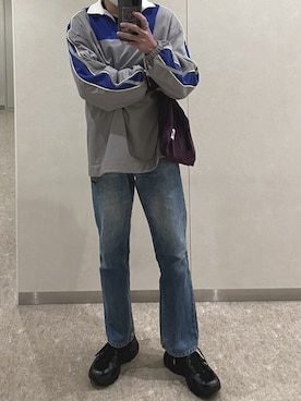 「VETEMENTS（ヴェトモン）のアイテム（シューズ）」を使った、Hiさん（メンズ・170cm）の冬コーディネート