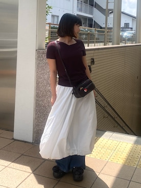 「crocs（クロックス）のアイテム」を使った、ソラさん（レディース・155cm）の夏コーディネート