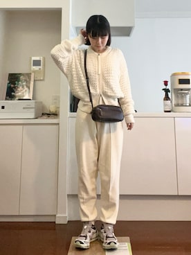 「MERRELL（メレル）のアイテム（シューズ）」を使った、ソラさん（レディース・155cm）の春コーディネート