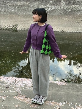 「MARNI（マルニ）のアイテム（バッグ）」を使った、ソラさん（レディース・155cm）の春コーディネート