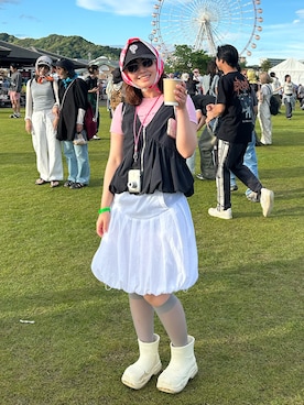 「PERVERZE（パーバーズ）のアイテム」を使った、ソラさん（レディース・155cm）の春コーディネート