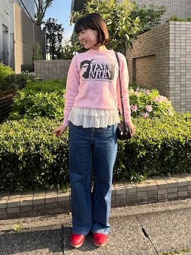 「ZARA（ザラ）のアイテム（バッグ）」を使った、ソラさん（レディース・155cm）の春コーディネート