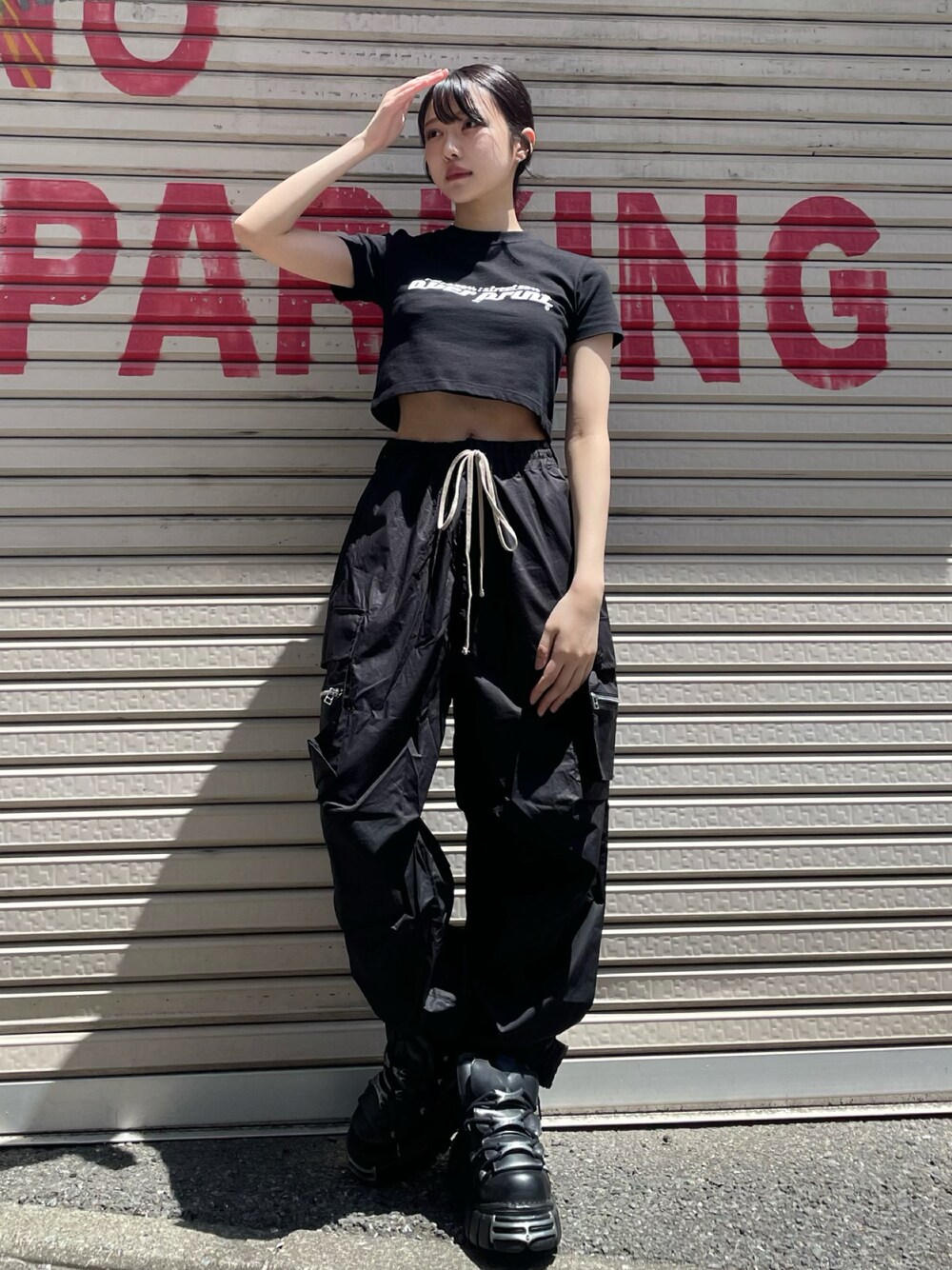 良品　Dance Schon ダンケシェーン　レザー調　カーゴパンツ　Lサイズ DANKE SCHON カーゴパンツ 「WEB＆DEPOT限定」DankeSchon/ダンケ