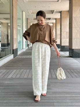 「PUAL CE CIN（ピュアルセシン）のアイテム」を使った、seinoooさん（骨格ウェーブ・レディース・160cm）の夏コーディネート