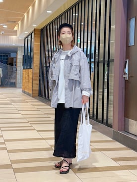 「PUAL CE CIN（ピュアルセシン）のアイテム（マウンテンパーカー）」を使った、seinoooさん（レディース・160cm）の春コーディネート