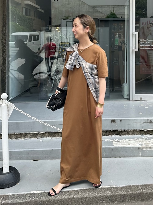 麻混アソート柄オーバーシャツ