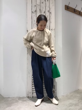 「シアタープロダクツ(THEATRE PRODUCTS)」｜「アイテム（ブーツ）」を使った、seinoooさん（レディース・160cm）の冬コーディネート