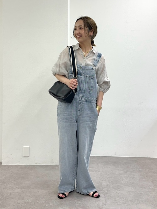 pual ce cin サロペット オーバーオール 綿麻デニムサロペット