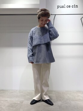 「PUAL CE CIN（ピュアルセシン）のアイテム（アンサンブル）」を使った、seinoooさん（レディース・160cm）の秋コーディネート