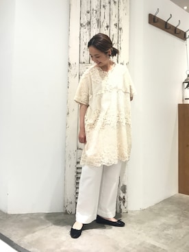 「PUAL CE CIN（ピュアルセシン）のアイテム（チュニック）」を使った、seinoooさん（レディース・160cm）の夏コーディネート