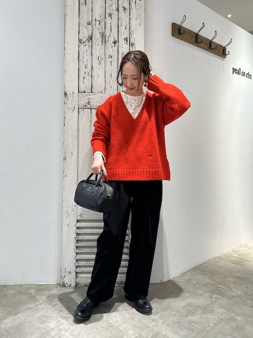 モールペイズリーストレッチレースプルオーバー