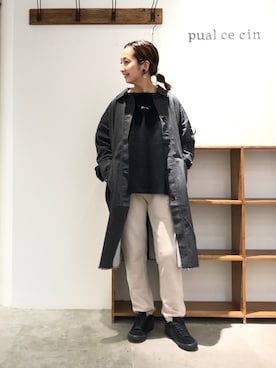 「ヒッコリー」｜「アイテム（その他アウター）」を使った、seinoooさん（レディース・160cm）の秋コーディネート