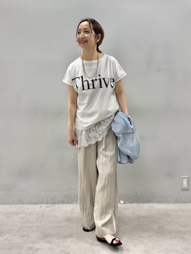 「PUAL CE CIN（ピュアルセシン）のアイテム」を使った、seinoooさん（レディース・160cm）の夏コーディネート