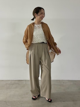 「PUAL CE CIN（ピュアルセシン）のアイテム」を使った、seinoooさん（レディース・160cm）の春コーディネート