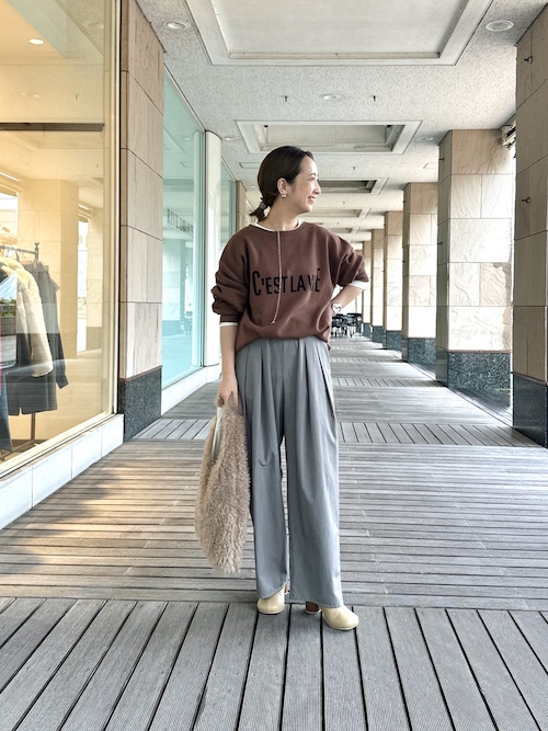 ツータックウエストゴムストレッチパンツ ツータック ウエストゴム ストレッチパンツ（スラックス）｜PUAL CE