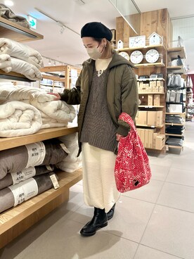 「PUAL CE CIN（ピュアルセシン）のアイテム（ブルゾン）」を使った、seinoooさん（レディース・160cm）の冬コーディネート