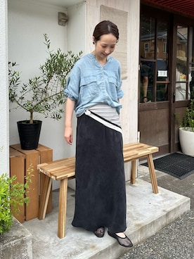 「PUAL CE CIN（ピュアルセシン）のアイテム」を使った、seinoooさん（レディース・160cm）の夏コーディネート