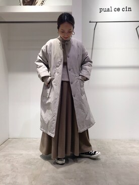 「大人ガーリー」｜「アイテム（モッズコート）」を使った、seinoooさん（レディース・160cm）の秋コーディネート