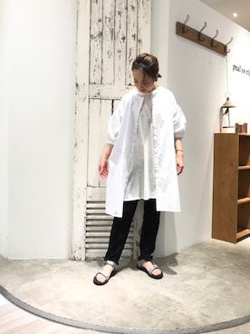 「PUAL CE CIN（ピュアルセシン）のアイテム（チュニック）」を使った、seinoooさん（レディース・160cm）の夏コーディネート