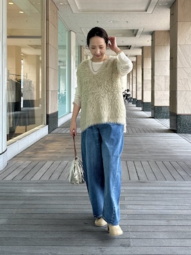 「アイテム（ベスト）」を使った、seinoooさん（レディース・160cm）の秋コーディネート