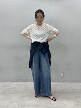 「PUAL CE CIN（ピュアルセシン）のアイテム」を使った、seinoooさん（レディース・160cm）の夏コーディネート