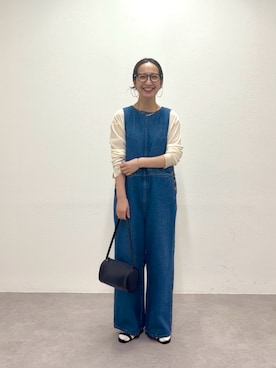 「アイテム（サロペット/オーバーオール）」を使った、seinoooさん（レディース・160cm）の秋コーディネート