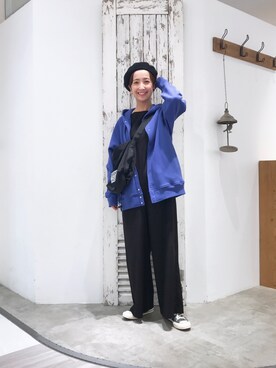 「PUAL CE CIN（ピュアルセシン）のアイテム（ブルゾン）」を使った、seinoooさん（レディース・160cm）の夏コーディネート