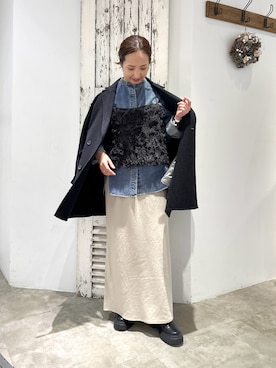 「アイテム（その他アウター）」を使った、seinoooさん（レディース・160cm）の冬コーディネート