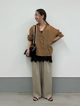 「リネン」｜seinoooさん（レディース・160cm）の春コーディネート