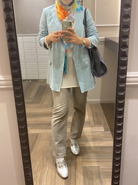 「theory（セオリー）のアイテム（ジャケット/アウター）」を使った、Fashion junky  さん（レディース・160cm）の秋コーディネート