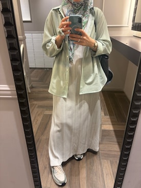 「アイテム（ドレス、ホワイト系）」を使った、Fashion junky  さん（レディース・160cm）の秋コーディネート