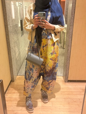 「アイテム（その他パンツ、イエロー系）」を使った、Fashion junky  さん（レディース・160cm）の夏コーディネート