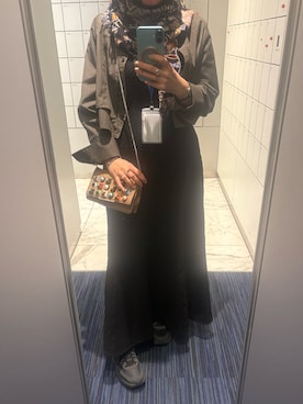 「PUBLIC TOKYO（パブリックトウキョウ）のアイテム（シャツ/ブラウス、ブラウン系）」を使った、Fashion junky  さん（レディース・160cm）の春コーディネート