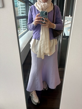 「アイテム（ワンピース/ドレス、パープル系）」を使った、Fashion junky  さん（レディース・160cm）の秋コーディネート