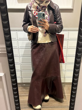 「アイテム（その他アウター、ブラウン系）」を使った、Fashion junky  さん（レディース・160cm）の冬コーディネート