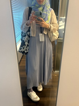 「アイテム（マフラー）」を使った、Fashion junky  さん（レディース・160cm）の秋コーディネート