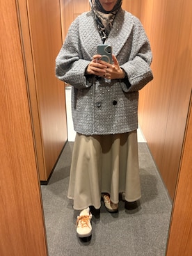 「アイテム（ピーコート）」を使った、Fashion junky  さん（レディース・160cm）の冬コーディネート