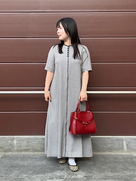 「アイテム（ワンピース/ドレス）」を使った、工藤さん（レディース・156cm）の秋コーディネート